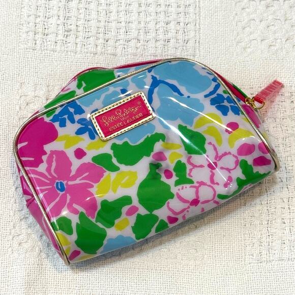 Lilly Pulitzer Floral Cosmetic Bag - Pink, Blue, Green - Picture 7 of 10